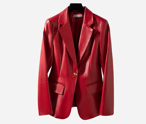 Women's Slim Skinny Leather Jacket