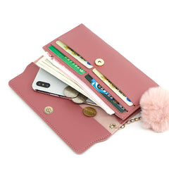 Ladies' Long Wallet With Butterfly Flowers