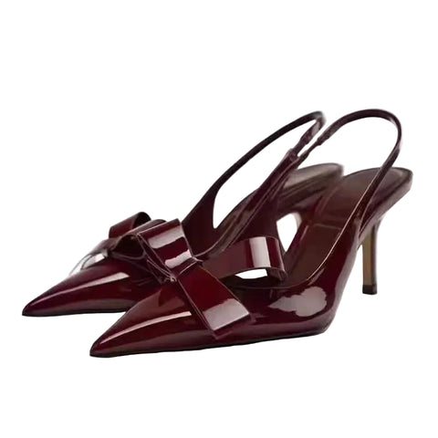 Patent Leather Women's Open-back High Heels