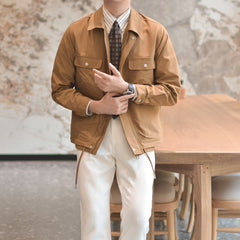Caramel Multi-pocket Casual Jacket