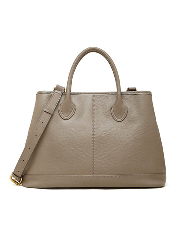 Simple High-Capacity Top-Grain Leather ToteCrossbody Bag For Women