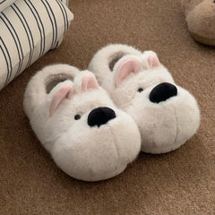 Cartoon West Highland Terrier Home Cotton Slippers