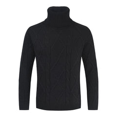 Turtleneck Sweater Men Loose Solid Color