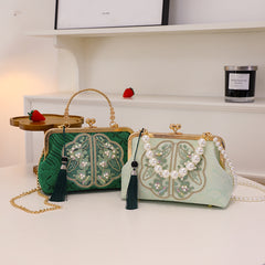 Pearl-embroidered Handbags Shoulder Bags