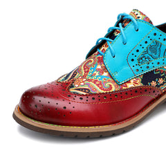 Retro Ethnic Style Brogue Leather Shoes