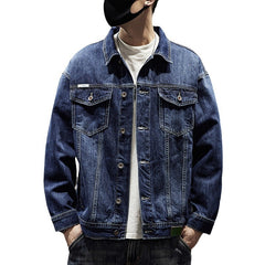 Heavy Retro Denim Jacket Men