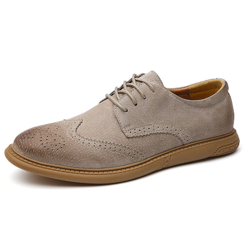 Leather Low Top Breathable Men's Shoes