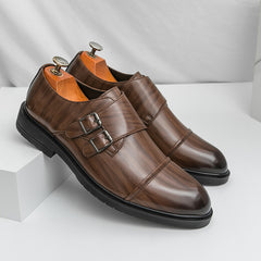 Pointed-toe Business Formal Leather Shoes
