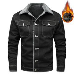 Denim Coat Fleece-lined Men