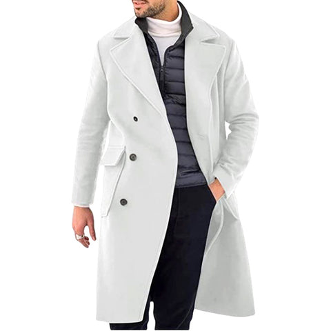 Thickened Long Section Double Breasted Coat