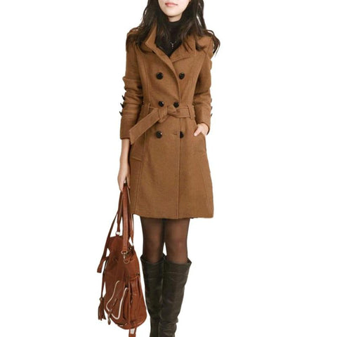 Wool trench coat