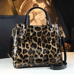 Crocodile-Print Women's Shoulder Bag