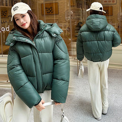 Elegant Fluffy Hooded Puffer Jacket
