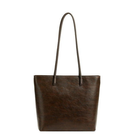 Retro Minimalist Tote Bag Versatile Large-capacity Shoulder Bag