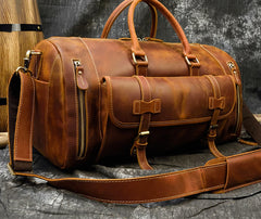 Retro Crazy Horse Leather Travel Bag
