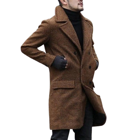 Classic woolen coat trench coat