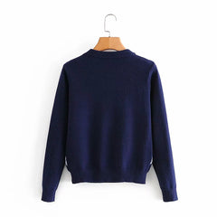 Diamond lattice pullover sweater female