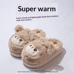 Non-slip Warm And Thick-soled Plush Slippers