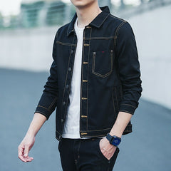 Trendy Handsome Spring Denim Jacket Men