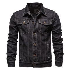 Men's Denim Jacket Cotton Casual Slim