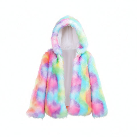 Colored Fox Fur Thicken Warm Fur Coat