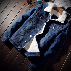 Denim Bomber Jacket with Fur Jeans