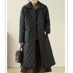 Slim-fit Mid-length Black Quilted Jacket