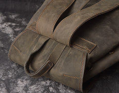 Crazy Horse Leather Outdoor Backpack
