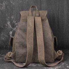 Crazy Horse Leather Outdoor Backpack