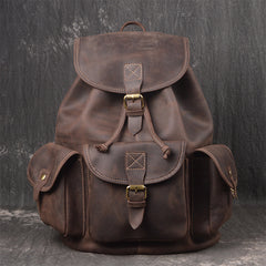 Crazy Horse Leather Outdoor Backpack