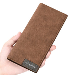 Long Wallet Men's Frosted Leather