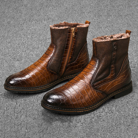 Men Winter Warm Leather Shoes