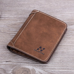 Men's Wallet Short Frosted Leather