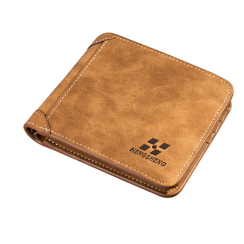 Men's Wallet Short Frosted Leather