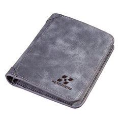 Men's Wallet Short Frosted Leather