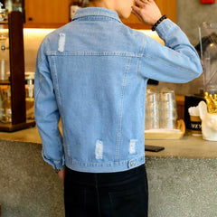 Casual Loose Denim Jacket Men