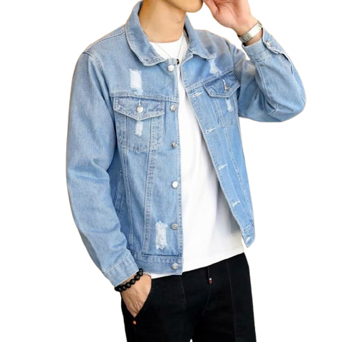 Casual Loose Denim Jacket Men