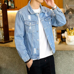 Casual Loose Denim Jacket Men