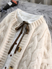 Twist Sweater Thickened Shag Line