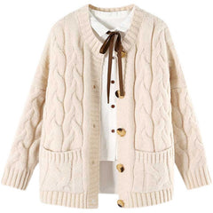 Twist Sweater Thickened Shag Line