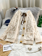 Twist Sweater Thickened Shag Line