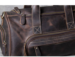 Leather big travel bag