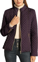 Women's Stand Collar Lightweight Quilted Jacket