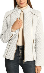 Women's Stand Collar Lightweight Quilted Jacket