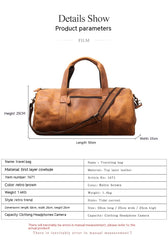 Men's Genuine Leather Travel Bag