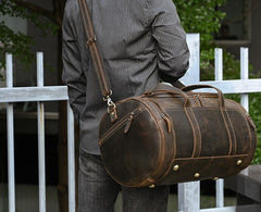Men's Real Horse Leather Duffel Bag