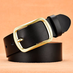 Men's leather pin buckle casual belt