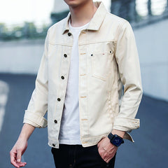 Trendy Handsome Spring Denim Jacket Men