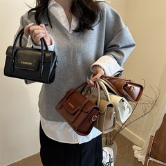 Womens Minimalist Solid-color Trendy Niche Bag