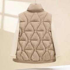 Women's Winter Cotton Quilted Vest Short Padded Jacket